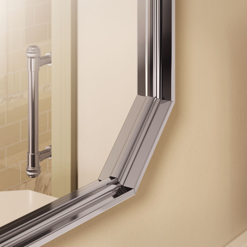Claude by Studio McGee 18" X 36" Rectangular Framed Mirror, 36.36" x 18.37", Polished Chrome