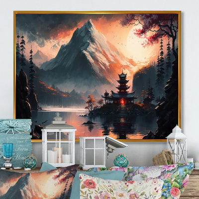 «Architectural Building on Island Landscape IV», reproduction sur toile
