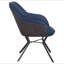 Blue and Gunmetal Upholstered Dining Chairs (Set of 2)