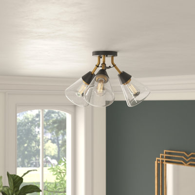 Trumann Glass Semi Flush Mount