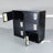 Black Cell Phone Locker Charging Station Public & Private Use Keypad Electronic Lock Access Control