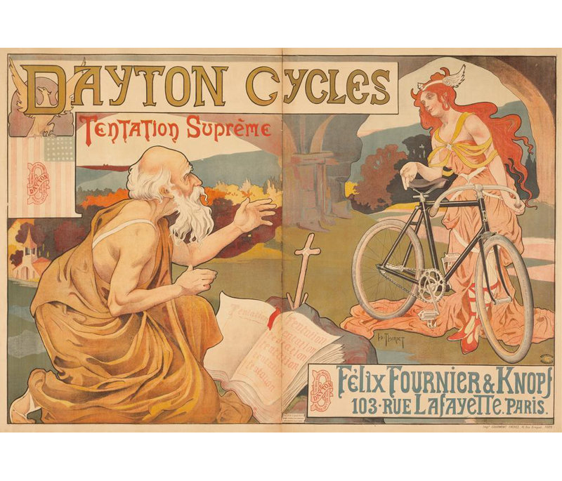 "Dayton Cycles" par Henri Thiriet - Toile tendue avec châssis, H 40 po x l 28 po