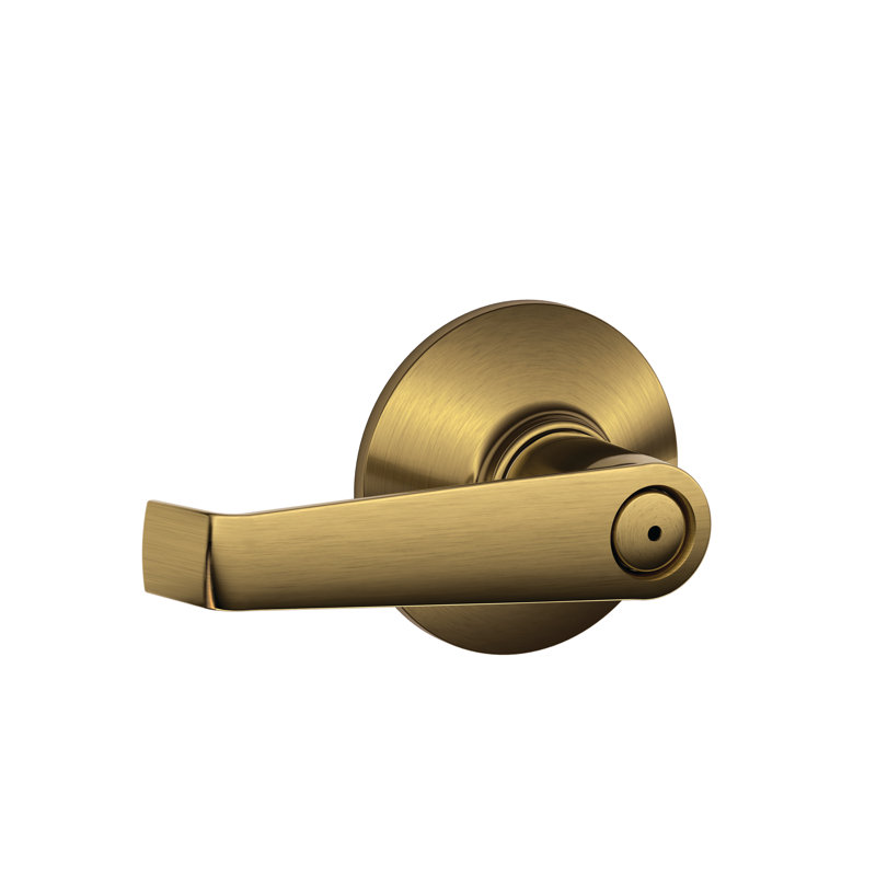 Elan Lever Bed and Bath Lock, Antique Brass