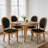 French Style Vintage Solid Wood Upholstered Dining Chairs (Set of 6)-1619364187