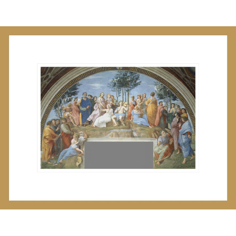 Parnassus par Raphael - estampe numérique encadrée, H 13 po x l 16,75 po