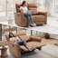Causeuse inclinable manuelle moderne de 55,4 po de largeur Modern