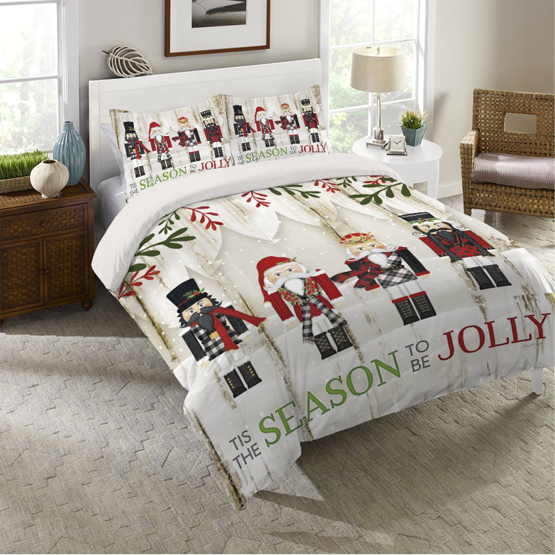 Nutcracker Christmas Machine Woven Comforter, Queen Comforter