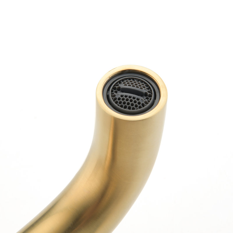 Brass Bathroom Wall Mounted Tap - Gold Finish And Technology Faucet Coating
