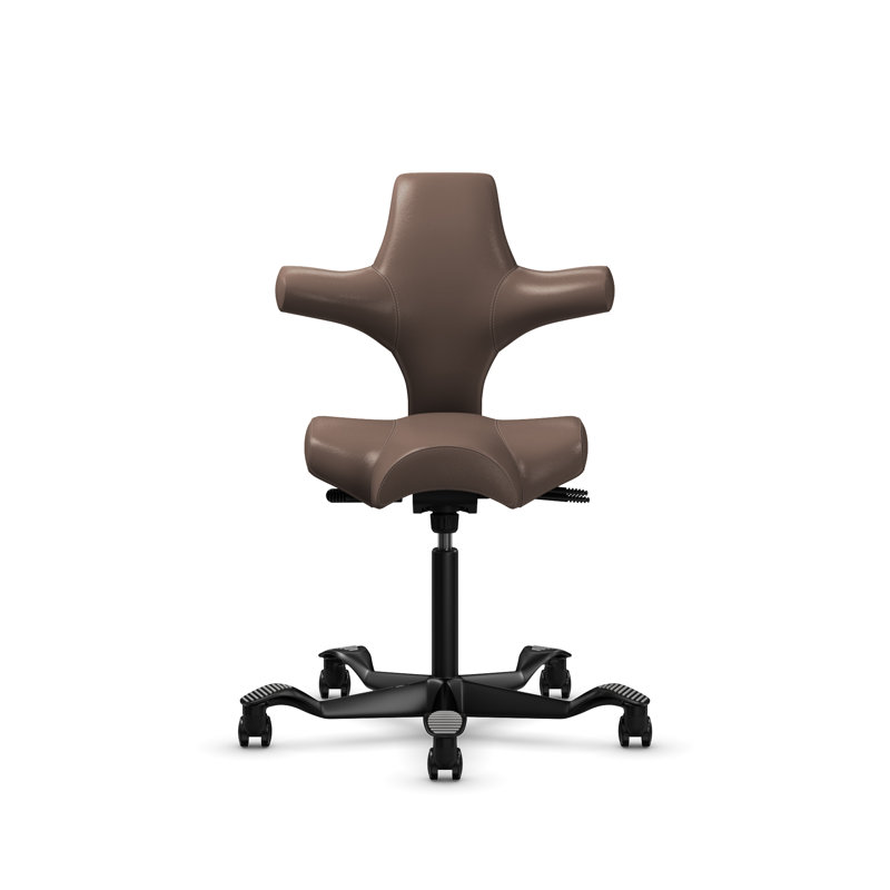 HÅG Capisco Adjustable Standard Height Chair , Brown Mahogany , Standard , Black