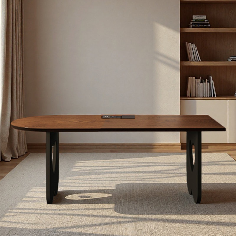  Delbosque Peninsula Solid Wood Writing Desk, 29.53" H x 62.99" W x 23.62" D
