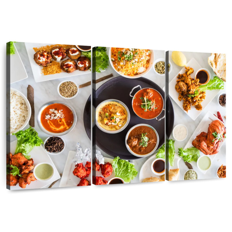Yarlin Indian Food Variety, 42" H x 65" W