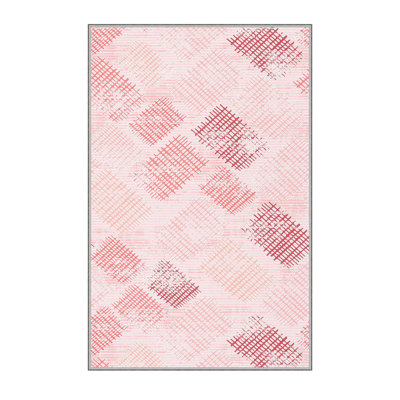 Stylish Woven Carpet, 5.6 x 7.5 Feet, 100% Polyester, 0.3 in Pile Height | Antibacterial, Non-Slip PVC Felt Dot Underside, Machine Washable | 3D Digital Printing, Durable & Easy to Maintain - Perfect for Any Room
