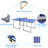 6Ft Mid-Size Table Tennis Table Foldable  And  Portable Ping Pong Table Set For Indoor  And  Outdoor Games With Net, 2 Table Tennis Paddles And 3 Balls