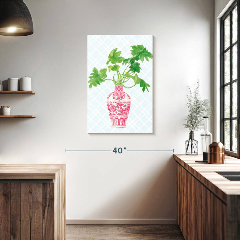 Harnek Palm Chinoiserie II Pink, 36" H x 24" W