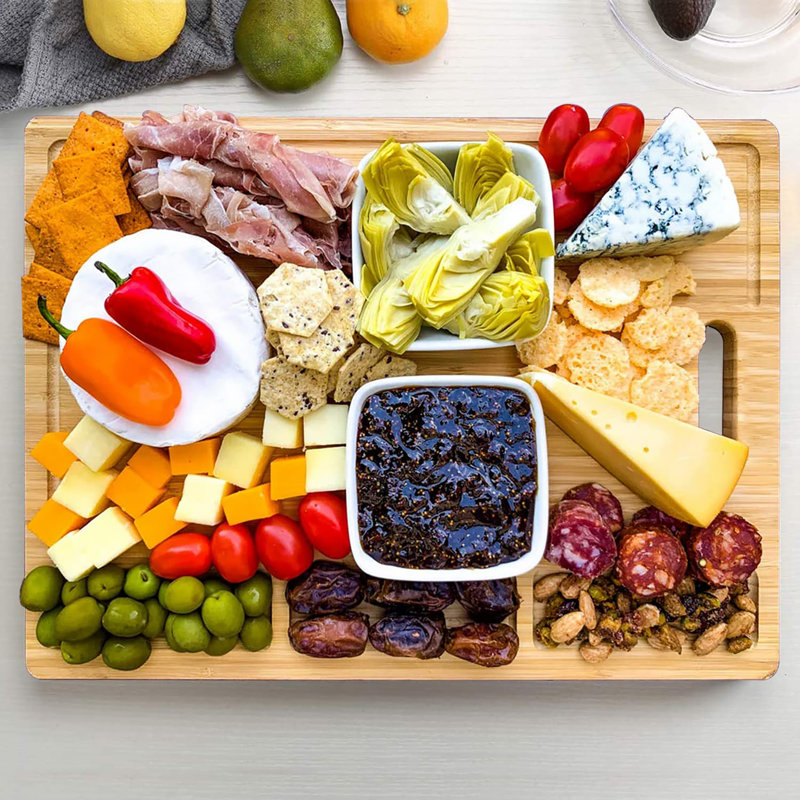 Organic Bamboo Cutting Board for Kitchen, 32 W cm x 47 L cm