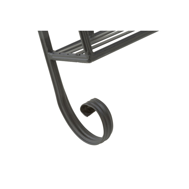 Support à livre de cuisine en métal Swirl Design, Noir, H 13,5 po x l 13 po x P 10,25 po