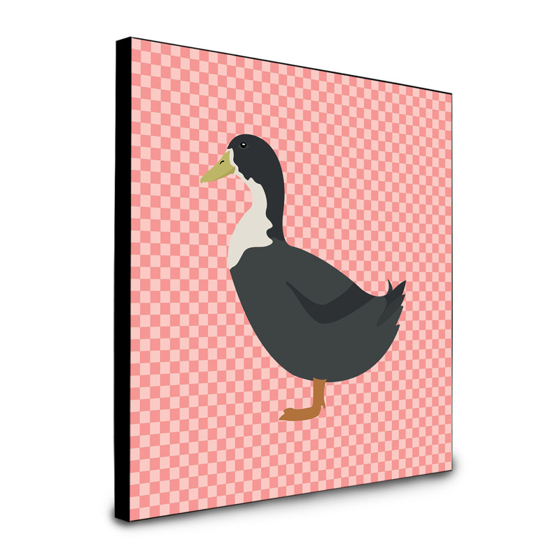 « suédois canard check », art encadré Lantilly, Rose
