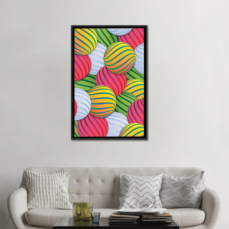 " Melons " by Danny Ivan, 26" H x 18" W x 1.5" D, Black Framed Canvas, No Mat