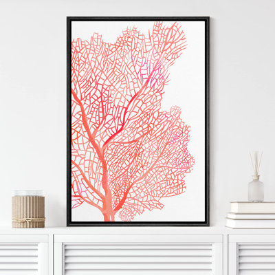 Feuille d'arbre aquarelle rose rouge