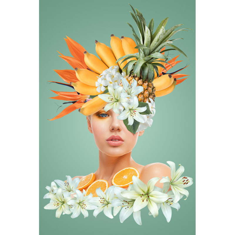 Fruits And Flowers by Avesun - Wrapped Canvas Print, 30cm H x 46cm W