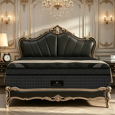 Matelas Huerfano Noir Luxe 41,6 cm (16,38 po) offrant un confort digne des plus grands hôtels. Épais, il intègre une isolation des mouvements optimale grâce à son plateau moelleux et ses ressorts de soutien dynamiques.