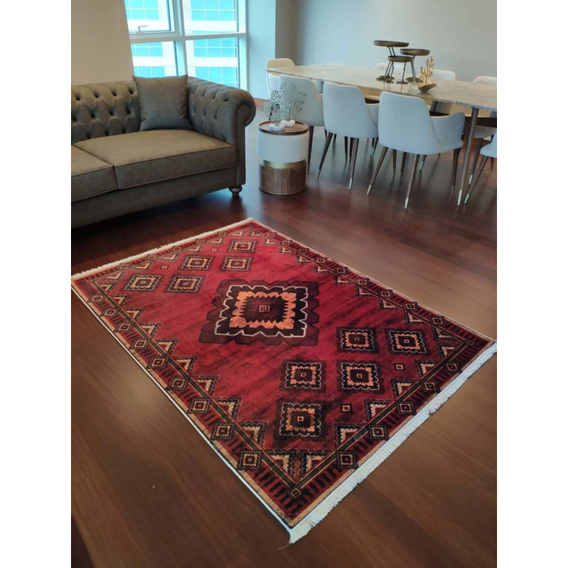 Tapis en coton Landree avec envers antidérapant, Rectangle 5 pi 3 po x 9 pi 10 po