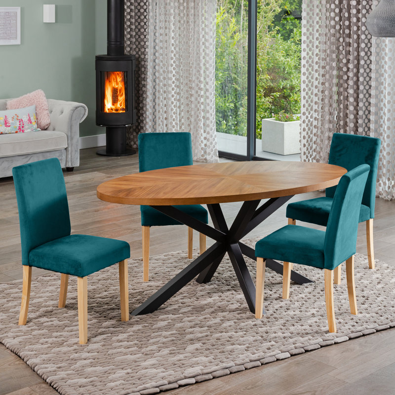 Soderquist 4 - Person Dining Set, Teal