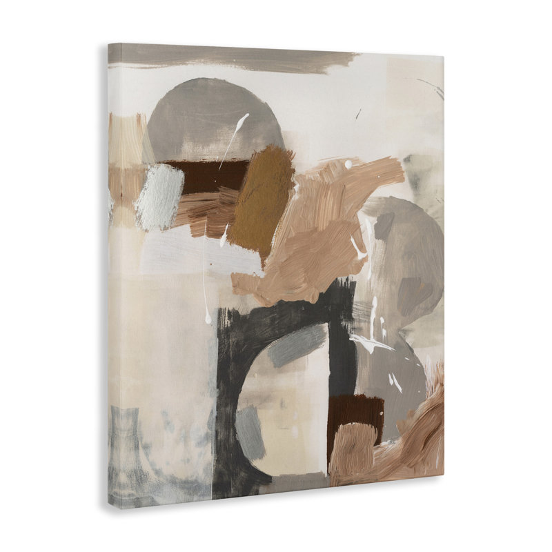 Art mural abstrait sur toile "Expressive Desert" par Victoria Barnes, H 48 po x l 36 po
