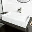 Lavabo de salle de bain rectangulaire fait à la main blanc mat L 23 po x l 15 po x H 5 po Starr