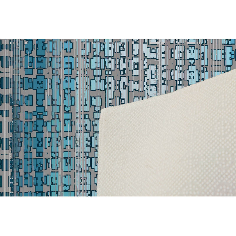 Luxurious Woven Carpet 5.2 x 7.5 ft, 100% Polyester, 0.4 in Pile Height | Antibacterial, Non-Slip PVC Dot Underside, Machine Washable | Elegant 3D Digital Print Design, Perfect for Living Room & Bedroom Décor