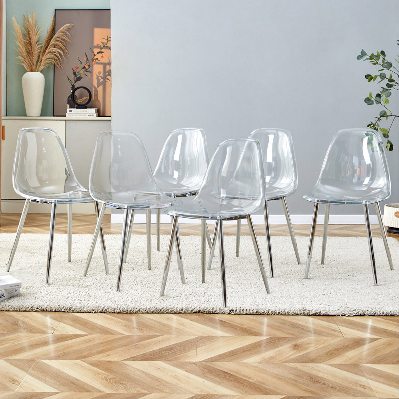 Ensemble de chaises de salle à manger Modern Modern, Argent