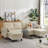 100.79" Corduroy Large U Shaped Sofa With 2 Storage Ottomans-160345068