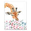 Girafe qui sent les fleurs sur toile-1167806710