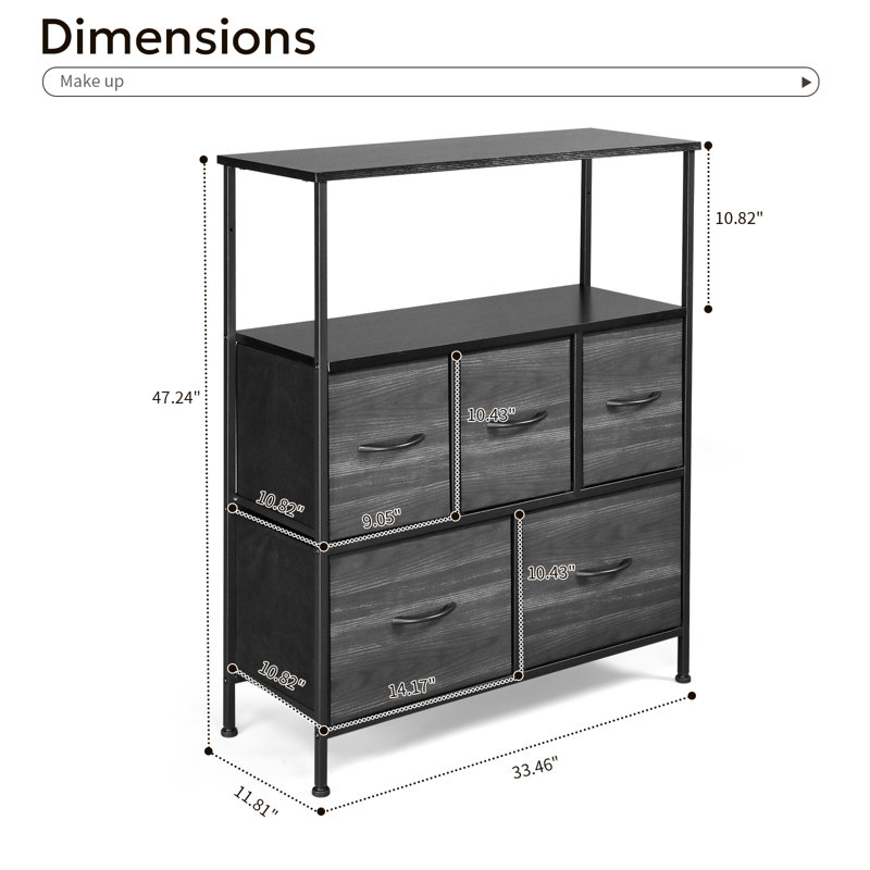 5 Drawer Storage Drawer