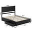 Lit plateforme en bois avec pied de lit et tiroirs de rangement Ronan-477819-477812