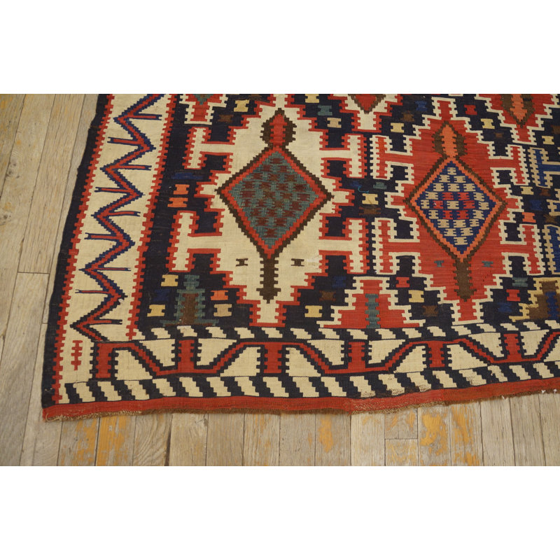 Flatweave Wool Geometric Area Rug