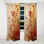 «Kourtney God and Red Floral Japanese Tiles I» - Rideau Botanicals - Velours obscurcissant - 1 panneau-1192232814