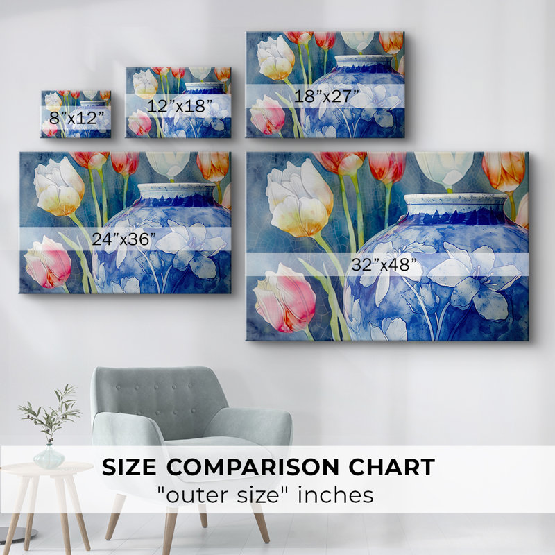 Série Floral - CII - Cavas enveloppés de galerie, 40 x 60