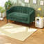 Causeuse d'appoint en chenille compacte moderne et glamour pour petits espaces