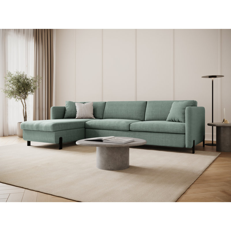 Bejna 3 Seater Sofa Bed, 80cm H x 280cm W x 170cm D, Left Hand Facing, Mint