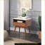 Table basse en faux noyer avec tiroir à finition noyer pour le salon, peu encombrante et amp; Facile à nettoyer