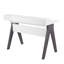 Bureau contemporain Wishbone en bois gris et blanc