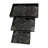 Terrera Serving Tray Set Resin/Wood/Metal Geometric Gold Detailing 24" Wide Black/Gold Finish Home/Office Use Set of 3