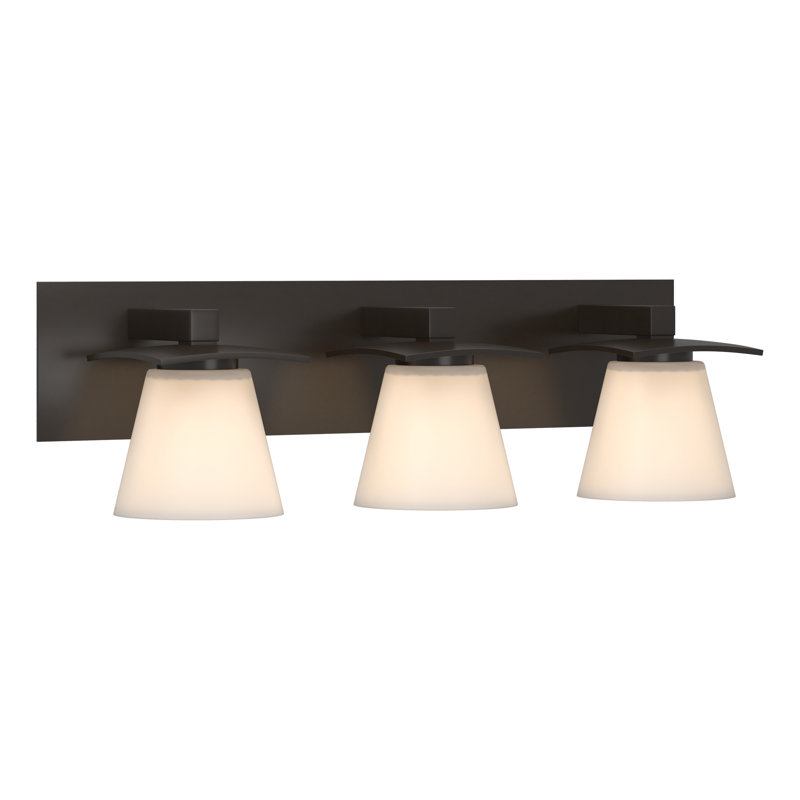 Wren 3 - Light Vanity Light, Opal, Oil Rubbed Bronze, 60W G9 Incandescent Bulbs