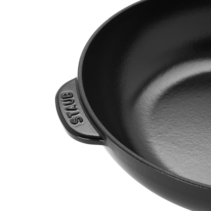 Staub Cast Iron 2.9-qt Saucepan with Glass Lid, Black Matte