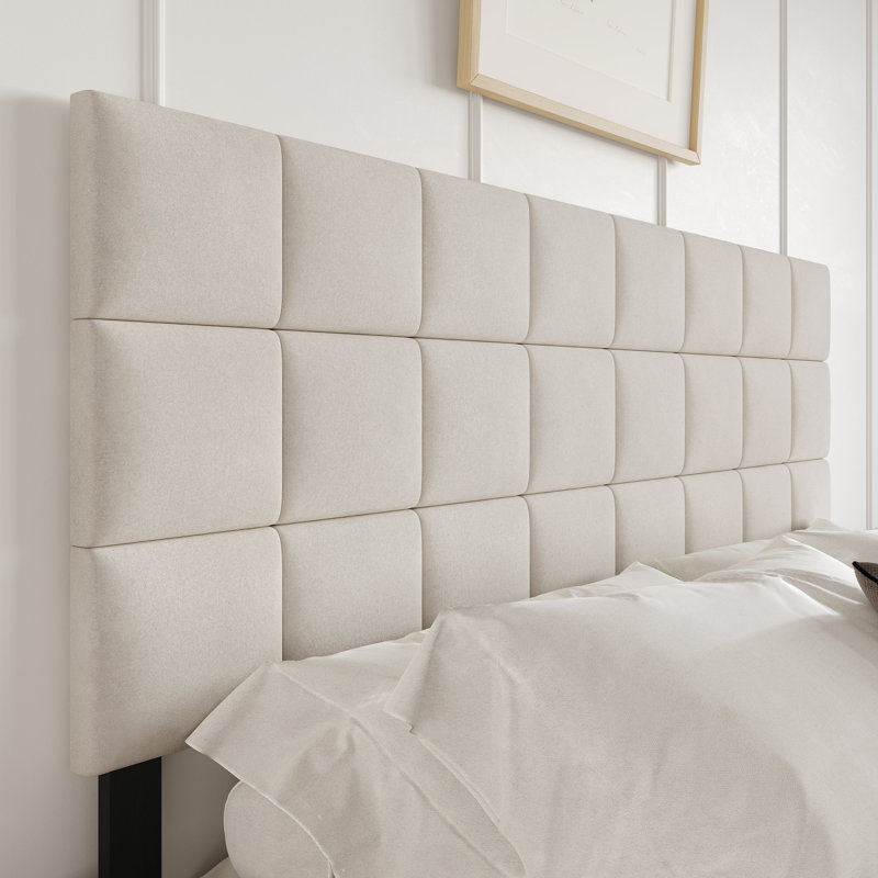 Tête de lit tapissier Danijela, Beige, Très grand