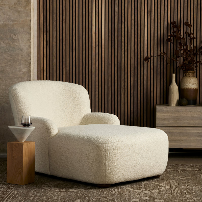 Kadon Chaise Lounge, Malmo Olive Performance Chenille