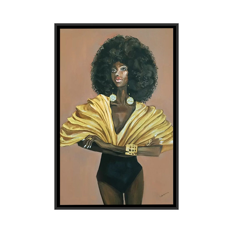 « diva », impression sur toile, H 26 po x l 18 po x P 1,5 po, Toile avec cadre noir