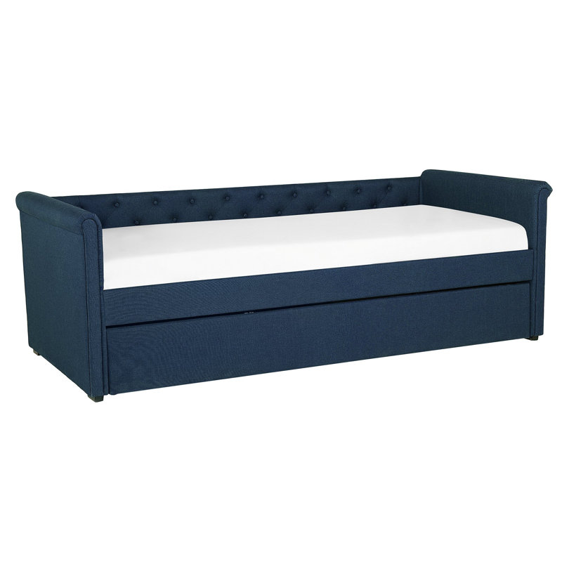 Steephill Upholstered Daybed with Trundle, Blue