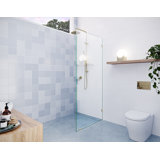 Vela 32.5 in. x 78 in. Fully Frameless Single Fixed Shower Panel